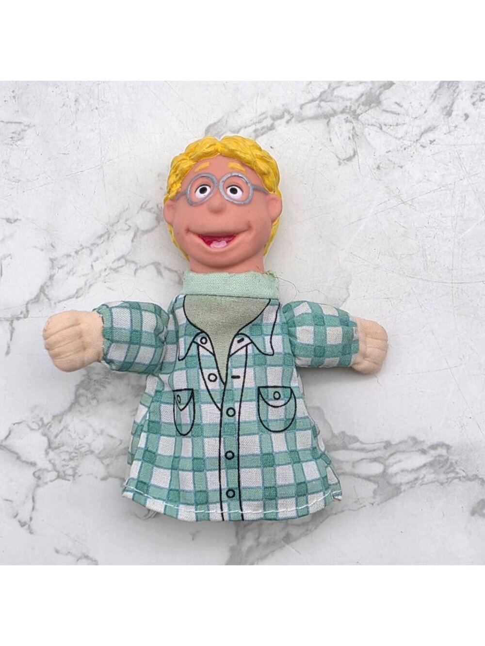 Vintage Russ Berrie Finger Puppet Ben Olafson PBS Puppet Place 1994 Toy Pretend